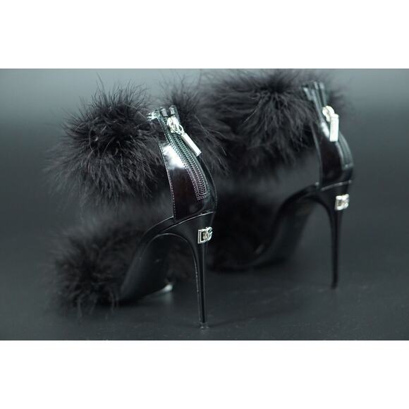 Dolce & Gabbana Feather Strap Sandal SZ 36.5 $1175 Black In store full price - Picture 5 of 10